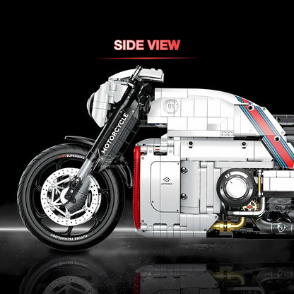 side view of guly 60520 lutesii c-01 building blocks model toy motorcyle