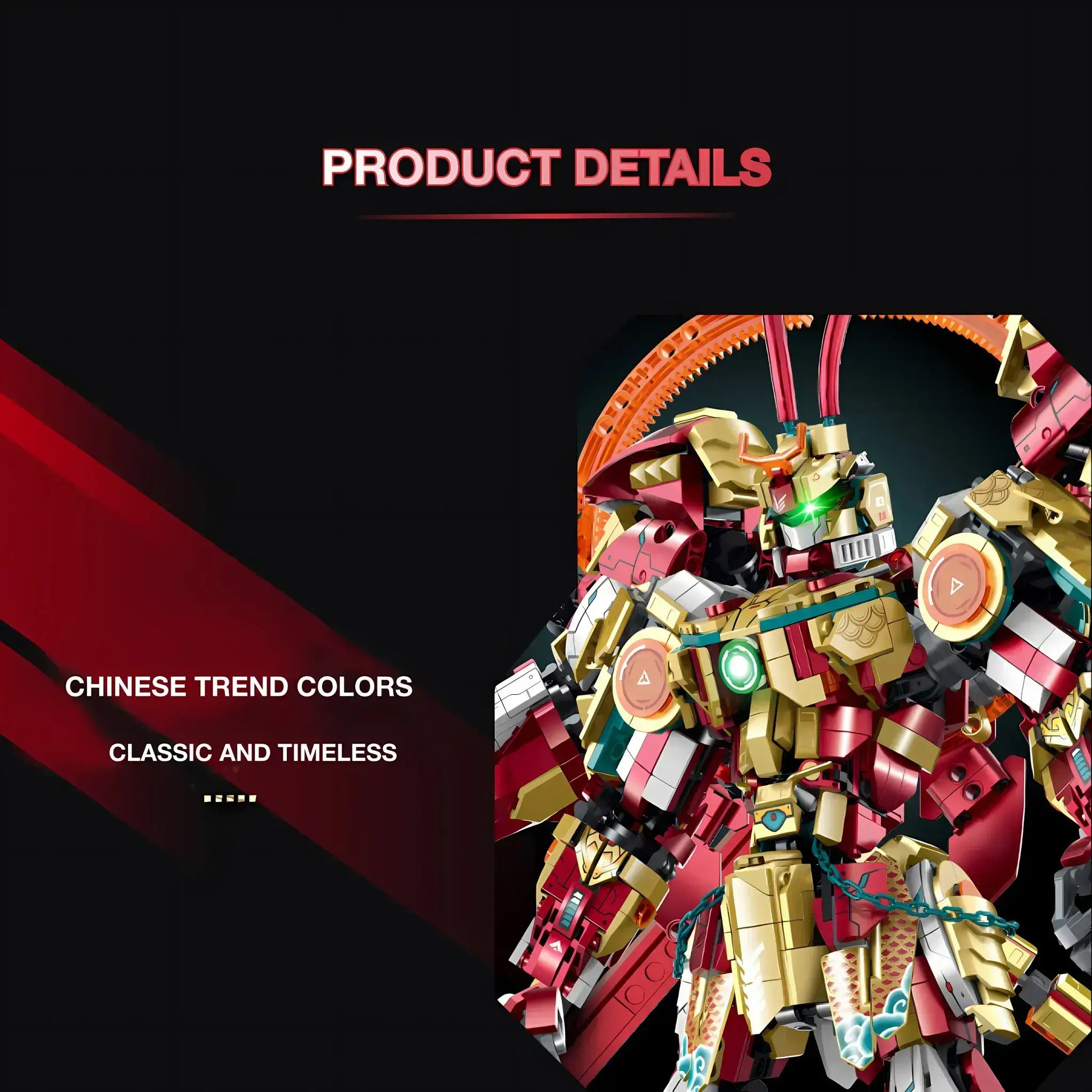 guly 80502 monkey king model mecha building blocks toy chinese trend colors classic and timeless