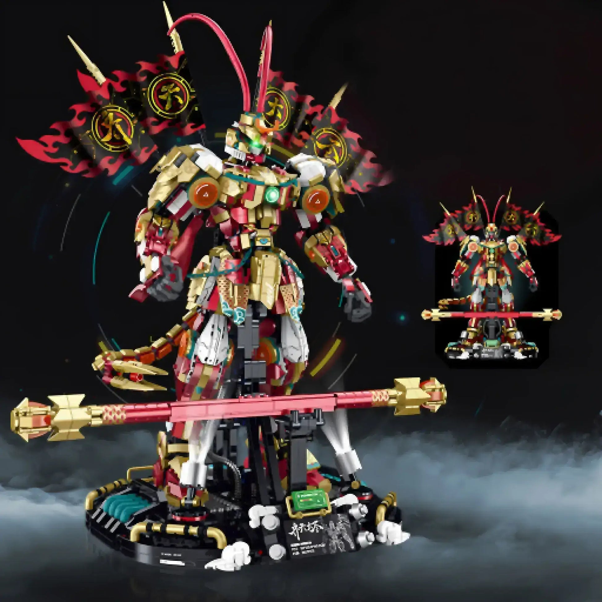 guly 80502 monkey king model mecha building blocks toy cyberpunk style wukong mecha