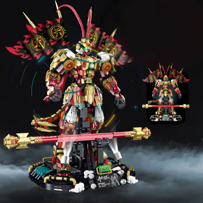 guly 80502 monkey king model mecha building blocks toy cyberpunk style wukong mecha