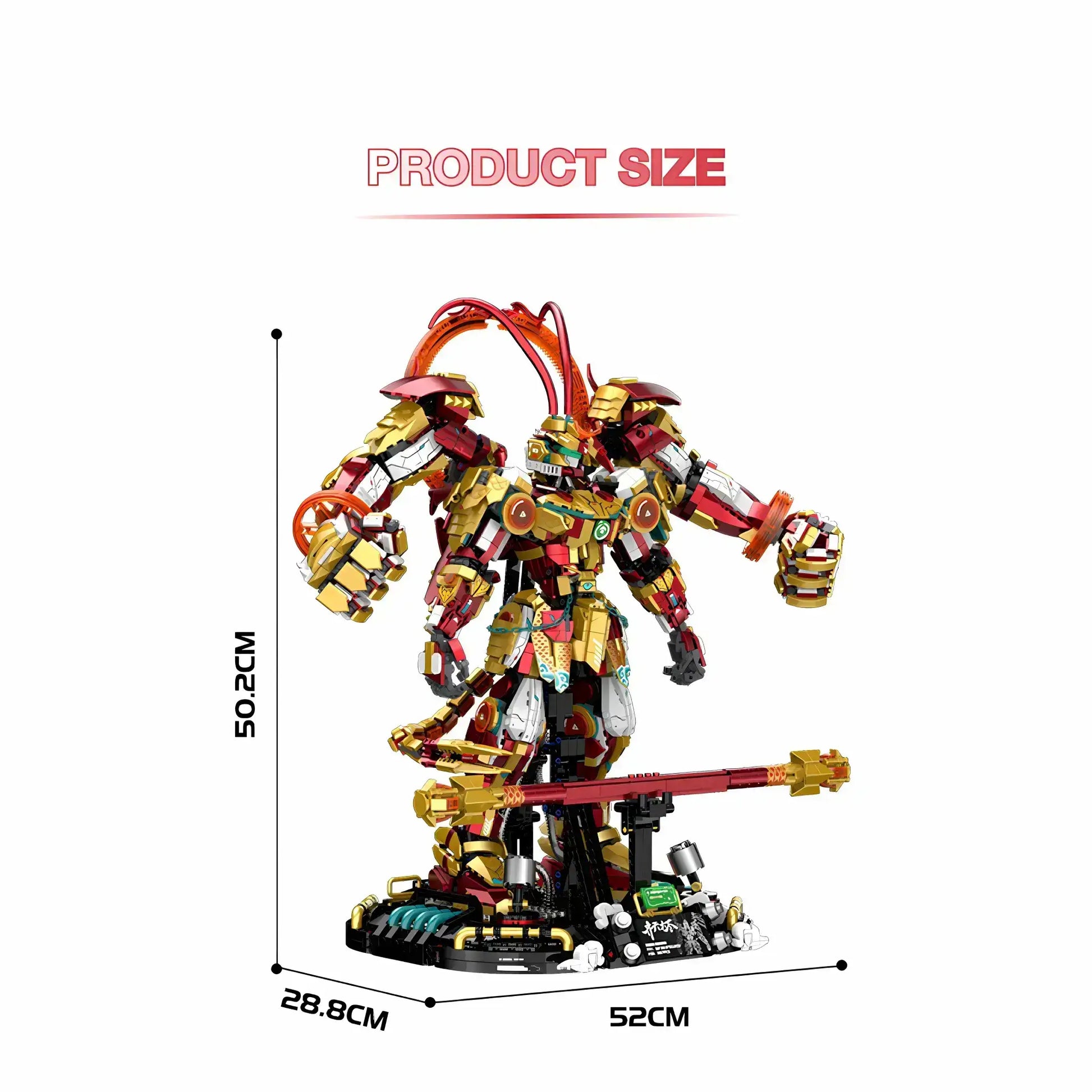 product size of guly 80502 monkey king model mecha building blocks toy