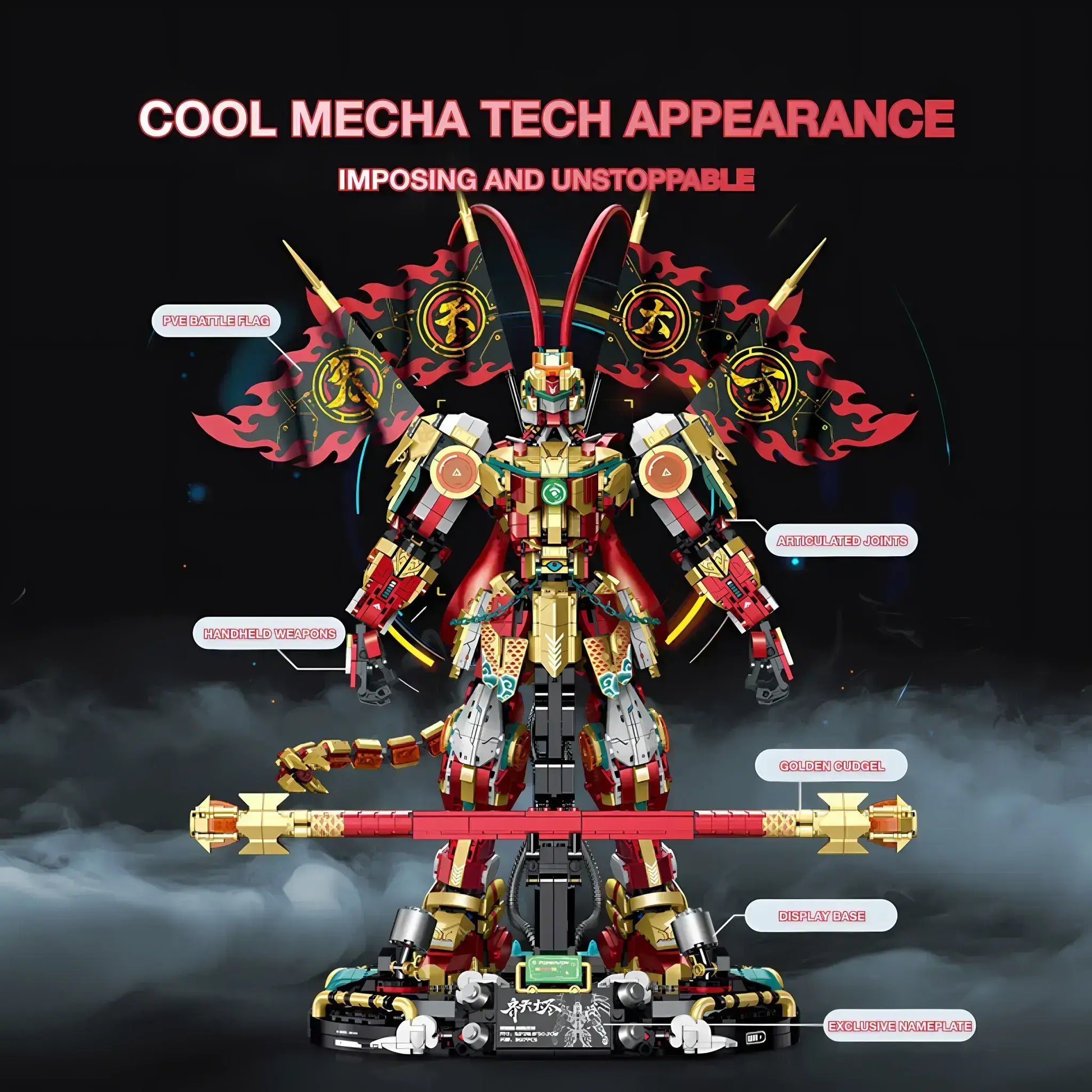 product structure of guly 80502 monkey king model mecha building blocks toy