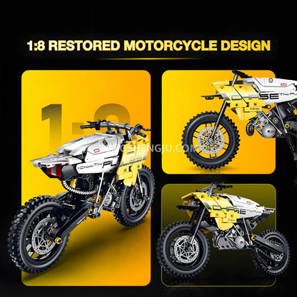 shuanggao 60544 bmw g450x technic motorcycle building set model 1 8 restored motorcycle desgin