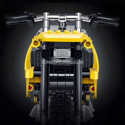 front view of shuanggao 60544 bmw g450x technic motorcycle building set model