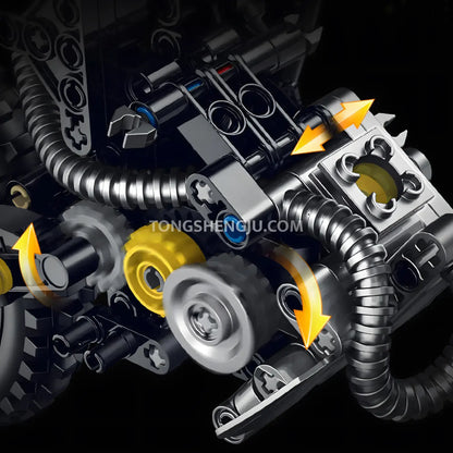 shuanggao 60544 bmw g450x technic motorcycle building set model gear system and engine