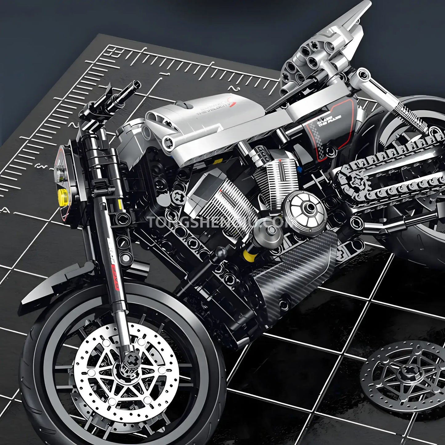 Tongshengju Halei XR1200 Technic Motorcycle Building Blocks Set For Adults & Kids (533 PCS)