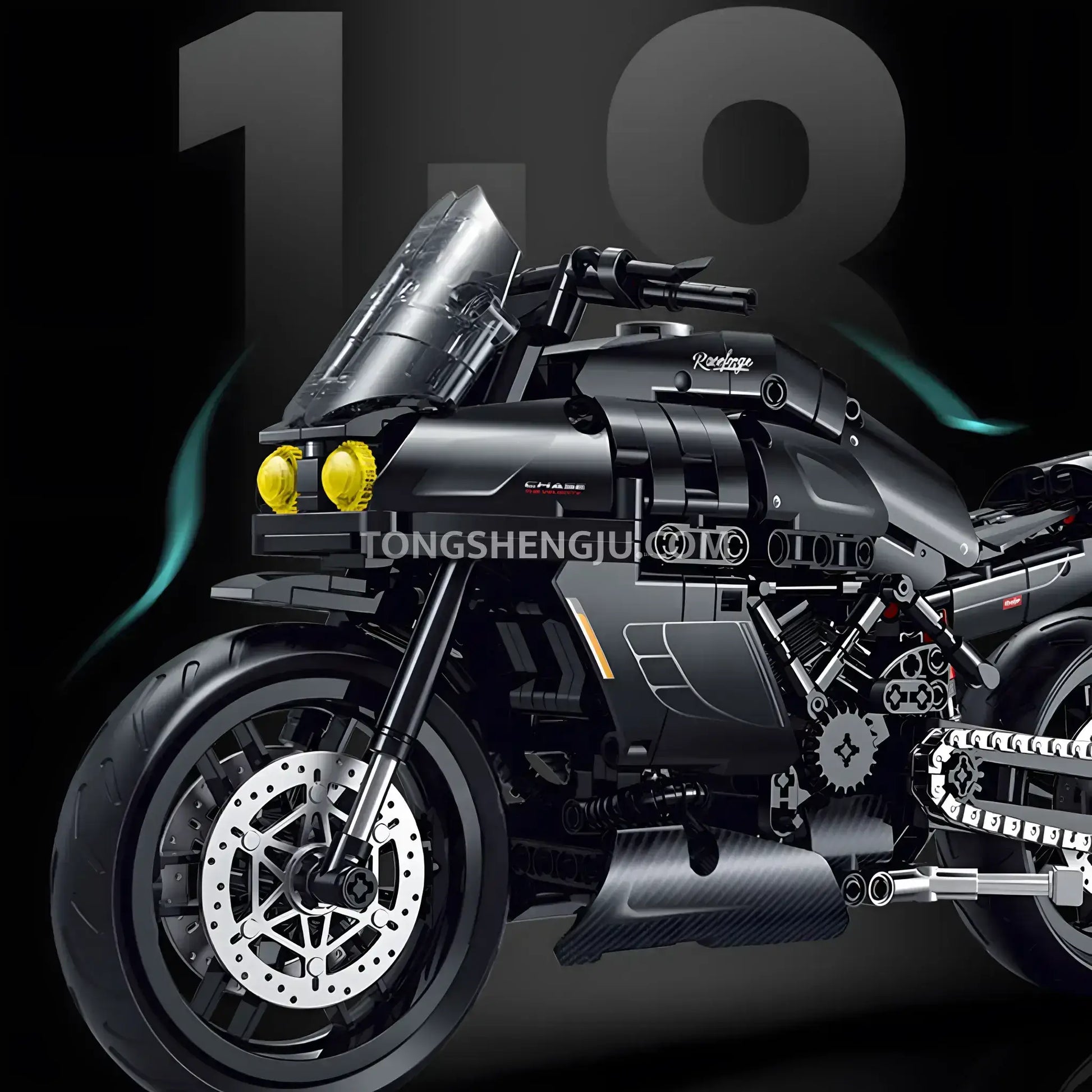 guly shuanggao 60546 ducati diavel technic motorcycle building set model motorcycle 1 8 scale model