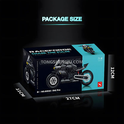package size of guly shuanggao 60546 ducati diavel technic motorcycle building set model motorcycle
