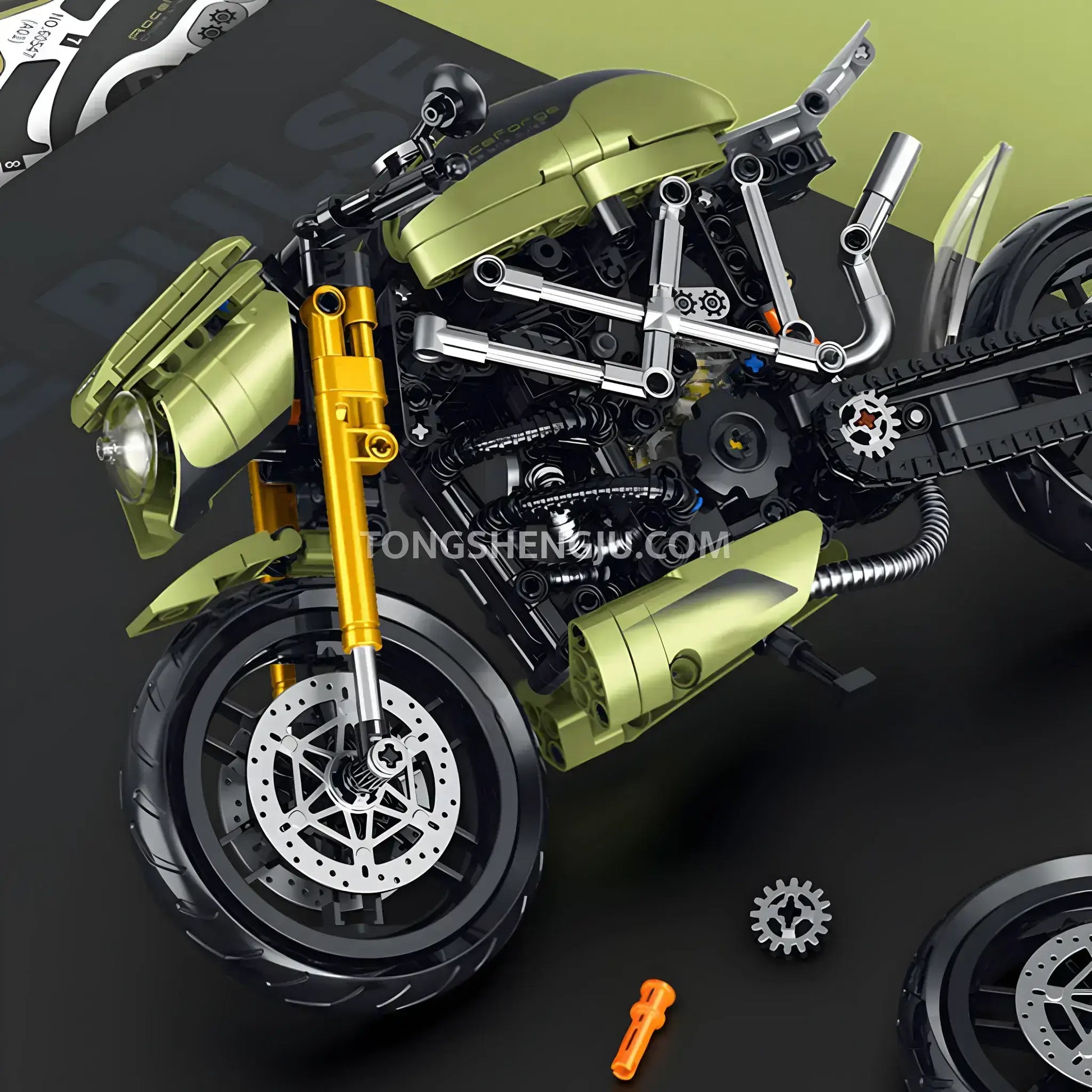 guly shuanggao 60547 ducati 848 technic motorcycle building set model motorcycle creativing assembly building