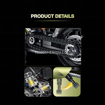product assembly details of guly shuanggao 60547 ducati 848 technic motorcycle building set model motorcycle