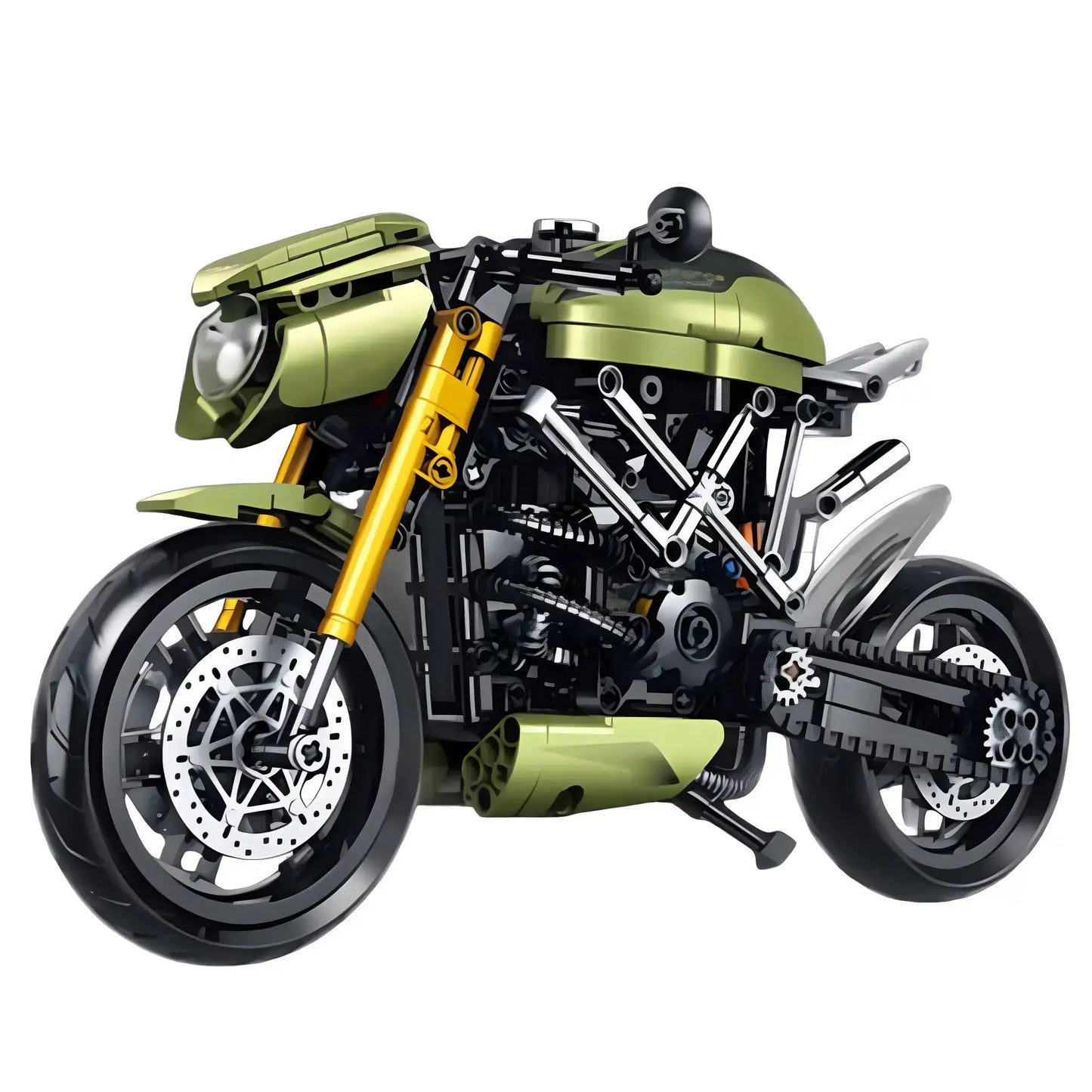 static version of guly shuanggao 60547 ducati 848 technic motorcycle building set model motorcycle