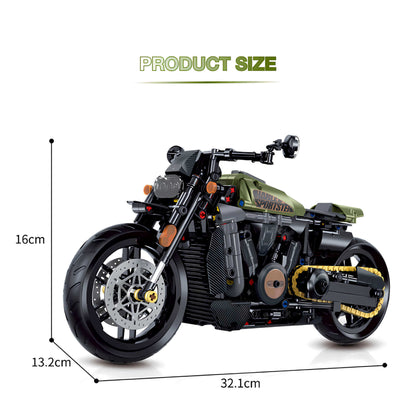 product size of shuanggao halei davidsn sportsters building blocks model toy motorcycle