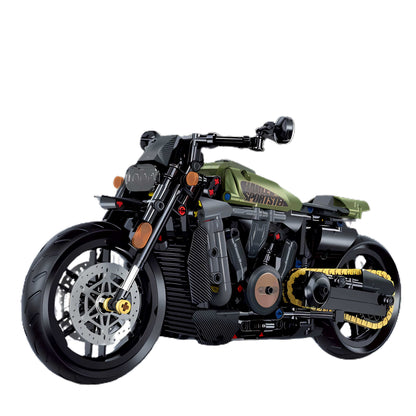 static version of shuanggao halei davidsn sportsters building blocks model toy motorcycle