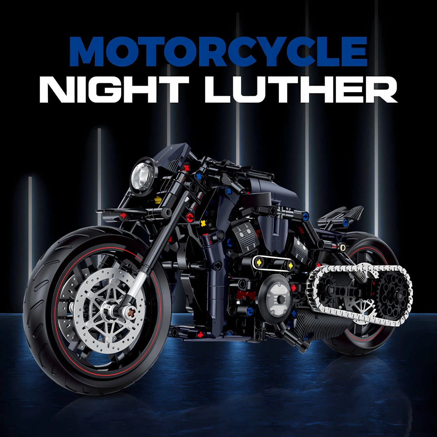 1/8 halei night luther building blocks model motorcycle toy  from shuanggao 60517