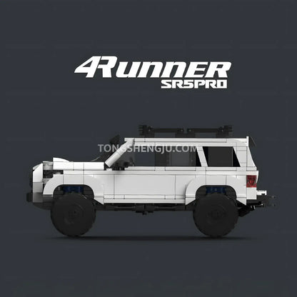 side view of happy build powerblock pb8809 4runner sr5pro model car building blocks toy