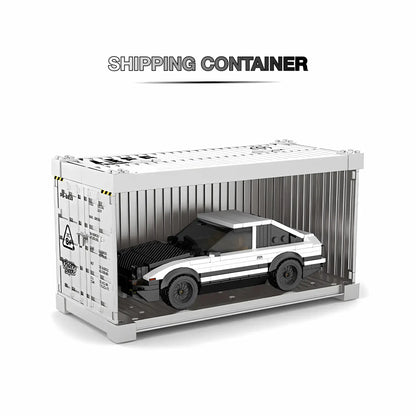 shipping container of happy build powerblock pb8810 toyota ae86 model car building blocks toy