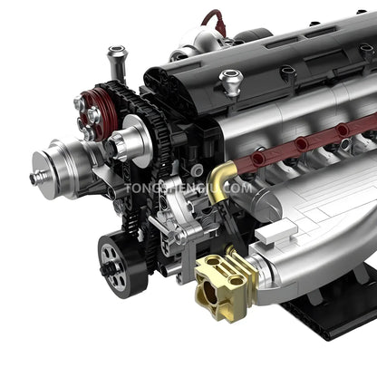 happybuild powerbuild pb8814 toyota sokun 2jz gte engine model technic building set chain