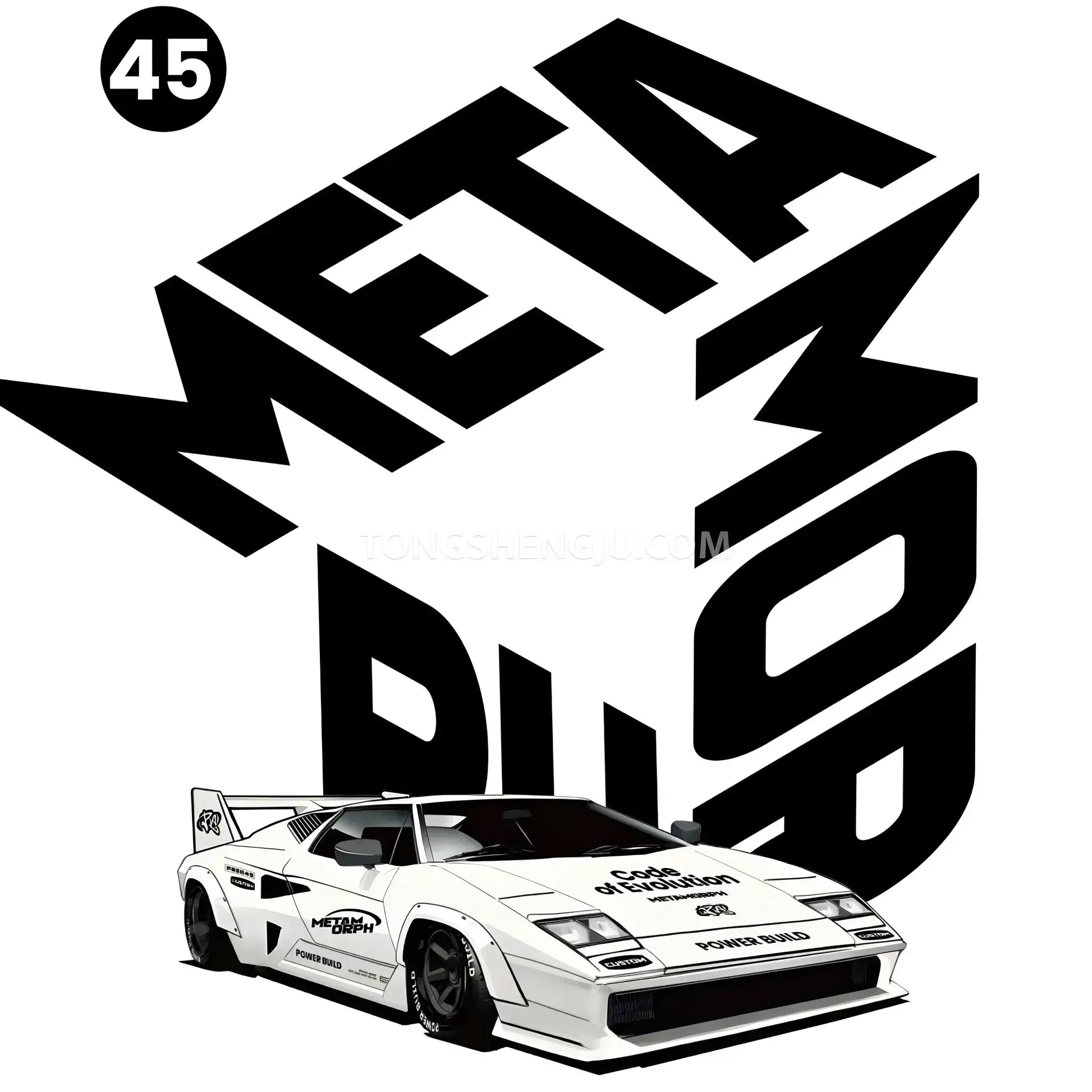 happy build power build pb8845 lamborghini countach sprots car building set model car compatible with lego speed champions serise