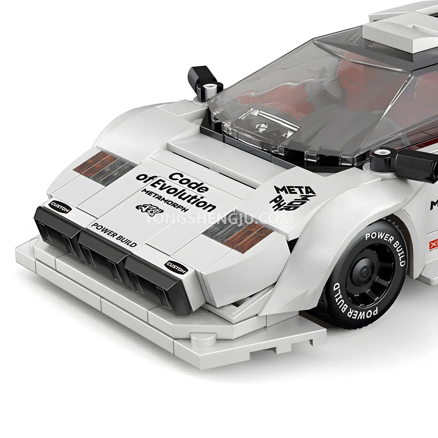 happy build power build pb8845 lamborghini countach sprots car building set model car front car