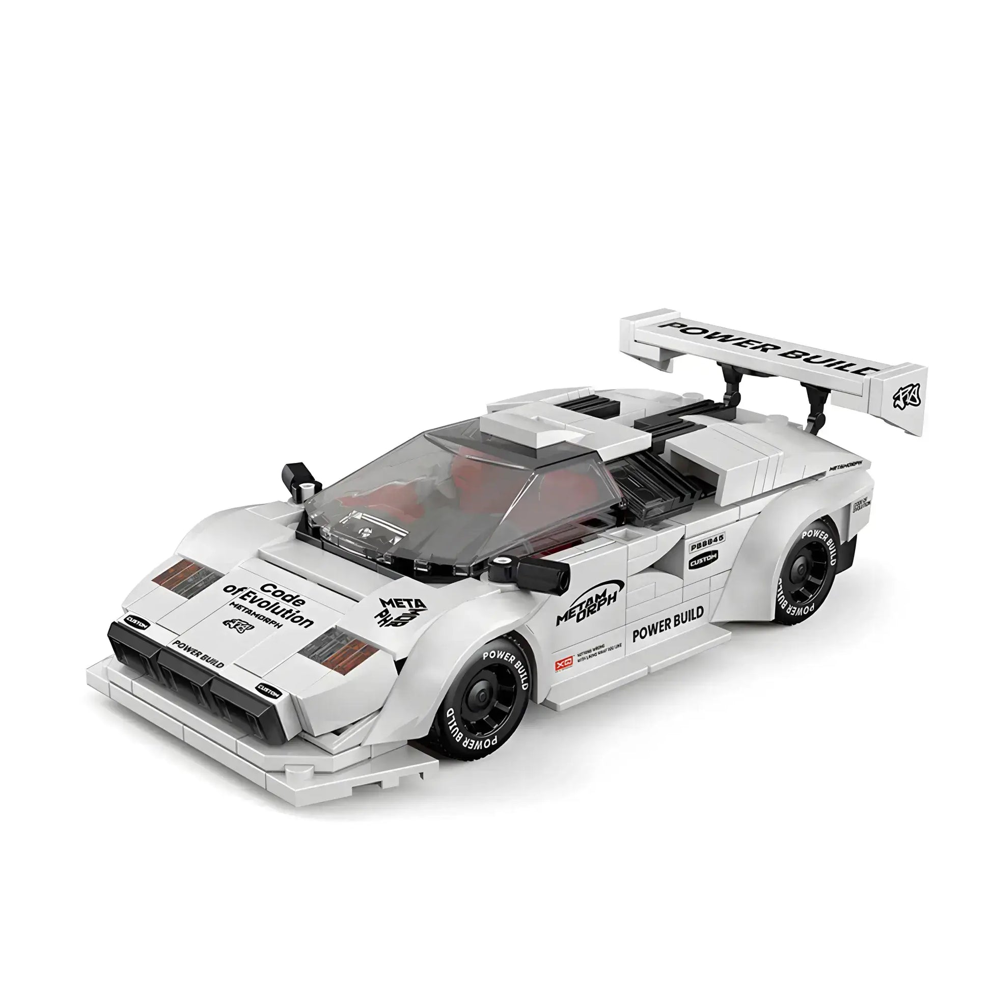 static version of happy build power build pb8845 lamborghini countach sprots car building set model car 