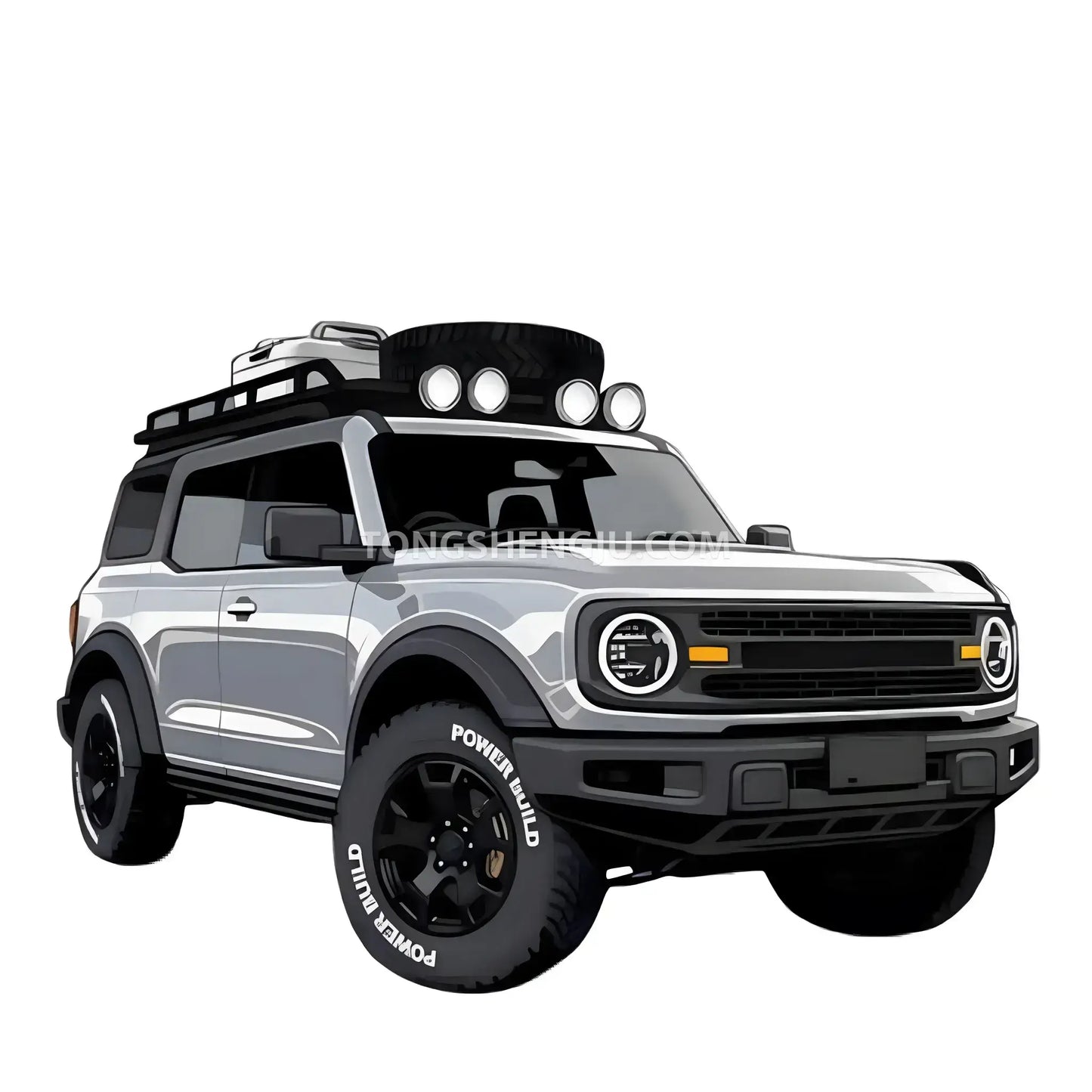happy build power build pb8847 ford bronco off road car building set model car compatible with lego speed champions series