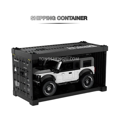 shipping container of happy build power build pb8847 ford bronco off road car building set model car