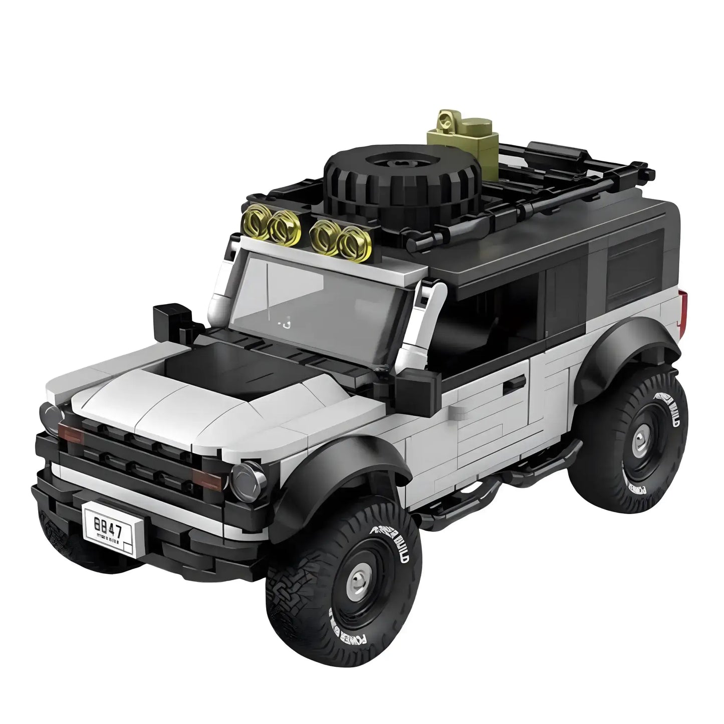 static version of happy build power build pb8847 ford bronco off road car building set model car