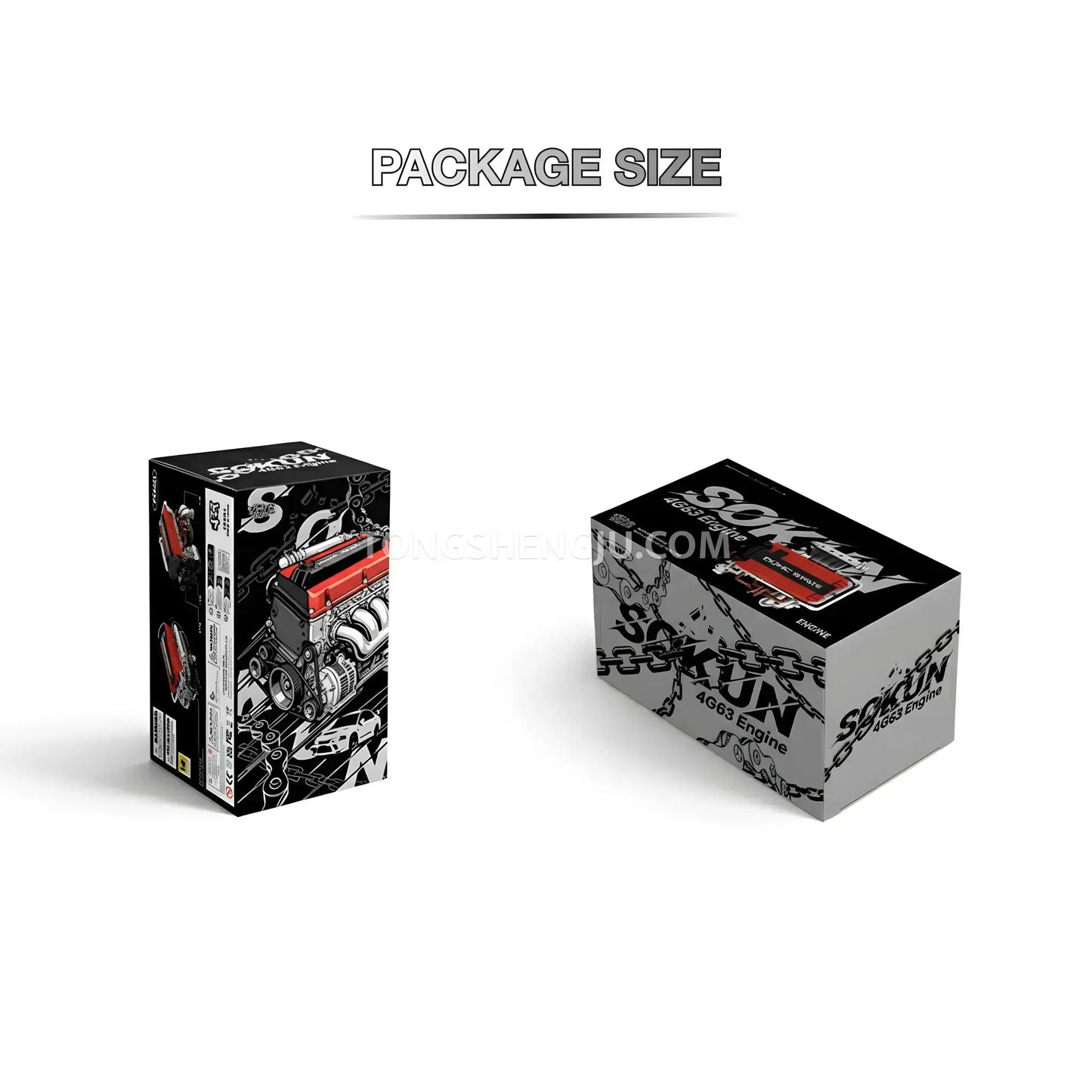 Tongshengju PowerBuild Sokun 4G63 Engine Model Car Building Blocks Set For Adults & Kids Collectible(1348PCS)