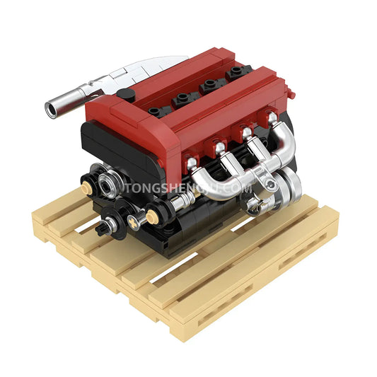  happybuild powerbuild pb8869b sokun 4g63 mini engine model car bulding blocks set compatible with lego speed champions series