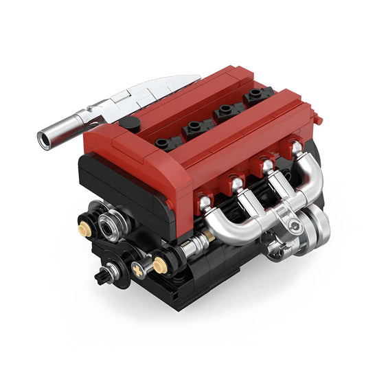 front view of  happybuild powerbuild pb8869b sokun 4g63 mini engine model car bulding blocks set