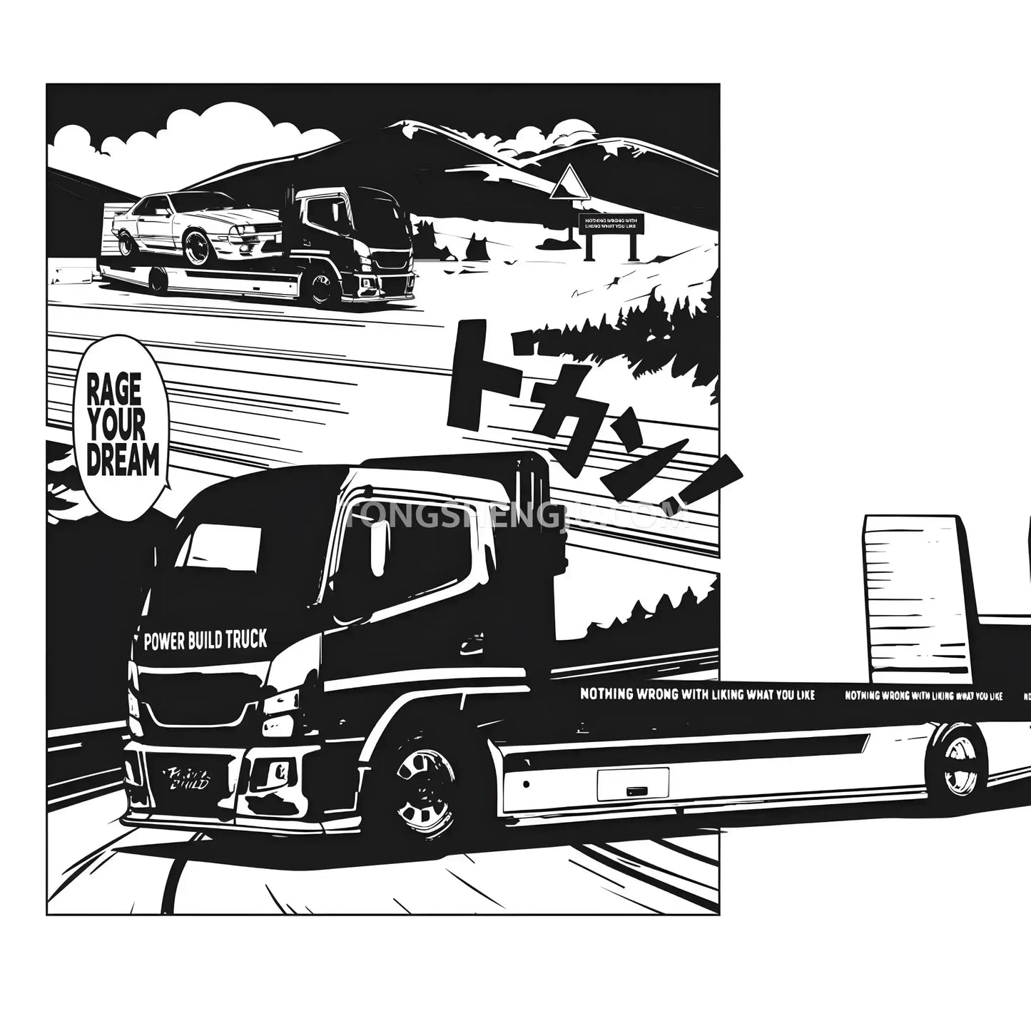 Tongshengju Classic Flatbed Trailer Truck Car Building Blocks Set For Adults & Kids Collectible (540PCS)