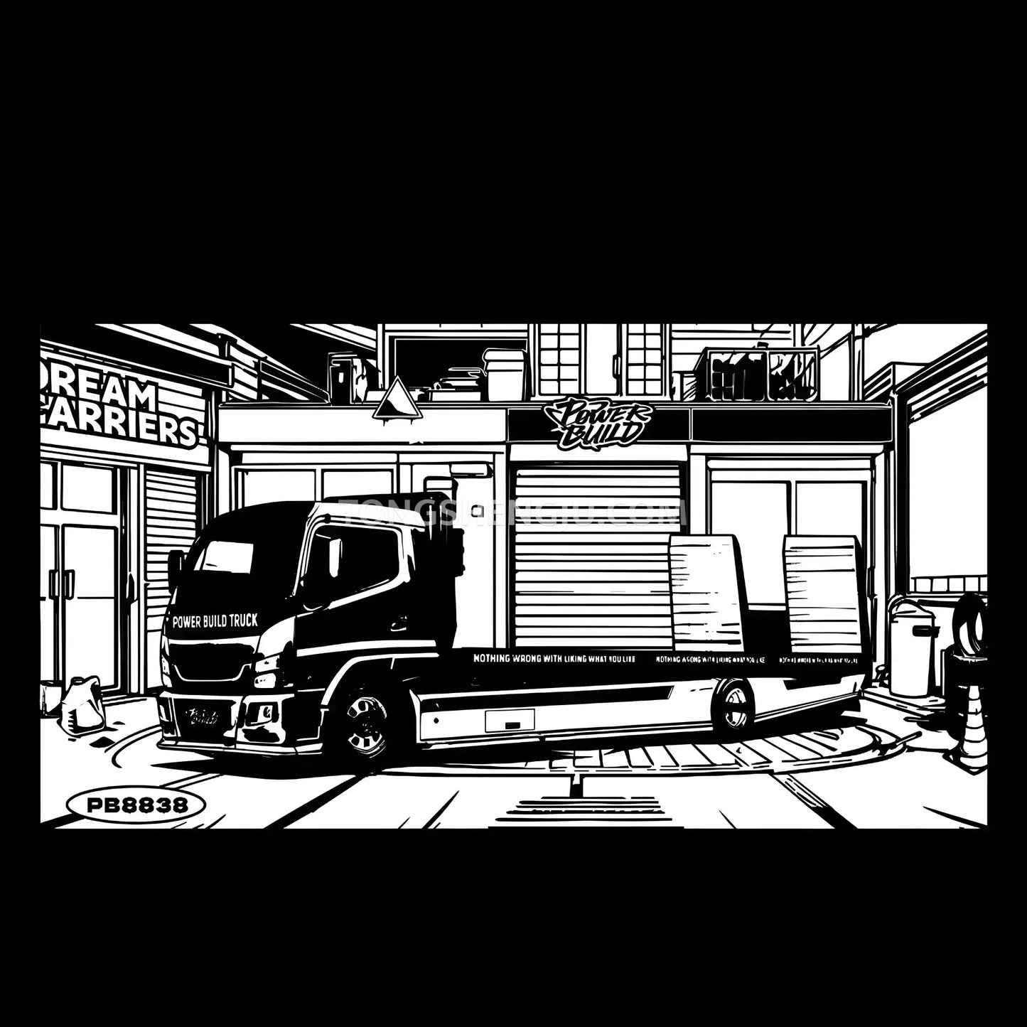 Tongshengju Classic Flatbed Trailer Truck Car Building Blocks Set For Adults & Kids Collectible (540PCS)