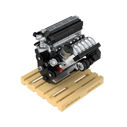 happybuild powerblock pb8869f sukon m3 s50 mini engine model building set compatible with lego speed champions series