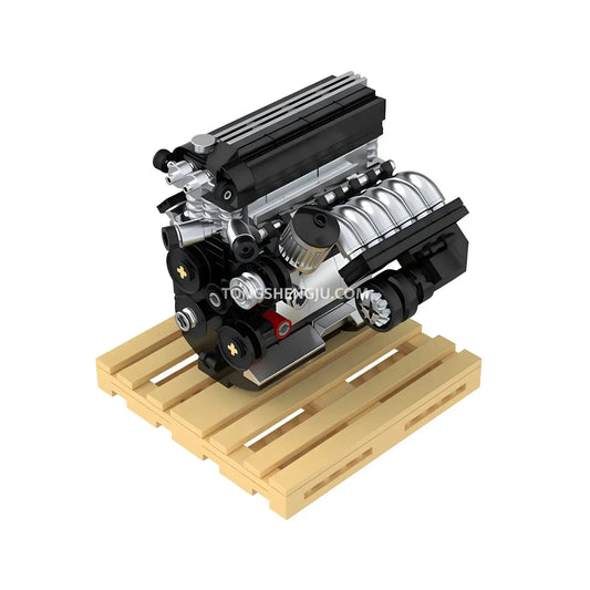 happybuild powerblock pb8869f sukon m3 s50 mini engine model building set compatible with lego speed champions series