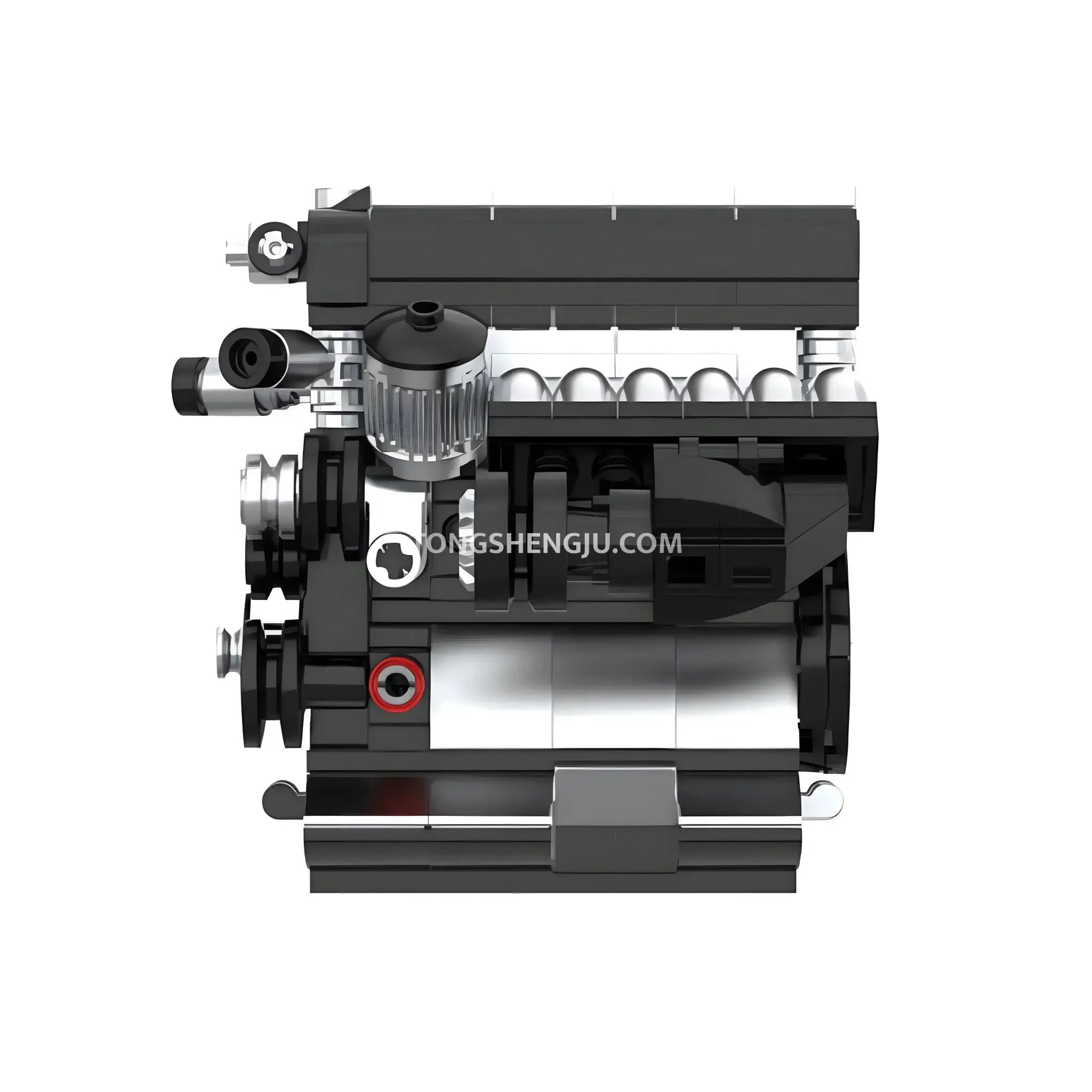 right view of happybuild powerblock pb8869f sukon m3 s50 mini engine model building set  