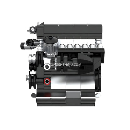 right view of happybuild powerblock pb8869f sukon m3 s50 mini engine model building set  