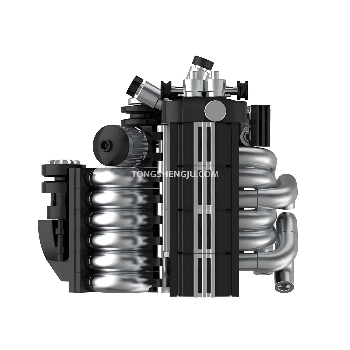 top view of happybuild powerblock pb8869f sukon m3 s50 mini engine model car building set  