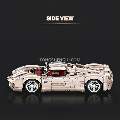 side view of jiestar jj9210 pagani utopia technic car building blocks set model car