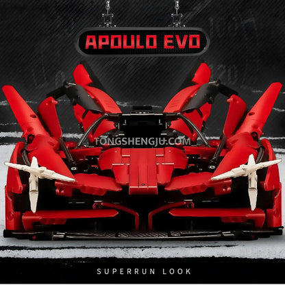 front view of kbox 10519 apollo evo technic car building blocks set model car