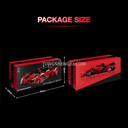 package size of kbox 10519 apollo evo technic car building blocks set model car