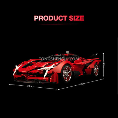 product size of kbox 10519 apollo evo technic car building blocks set model car