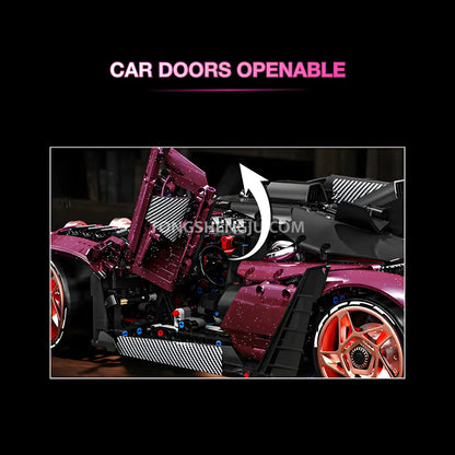 kbox 10542 technic lamborghini svj sports car building set model car doors openable