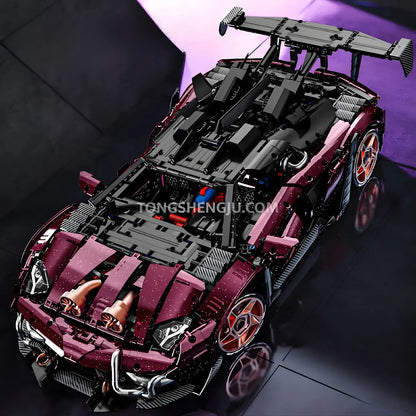 kbox 10542 technic lamborghini svj sports car building set model car compatible with lego technic series