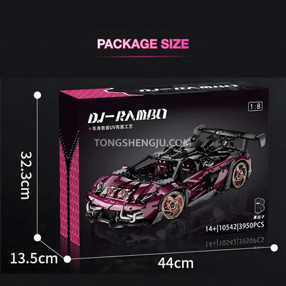 package size of kbox 10542 technic lamborghini svj sports car building set model car 