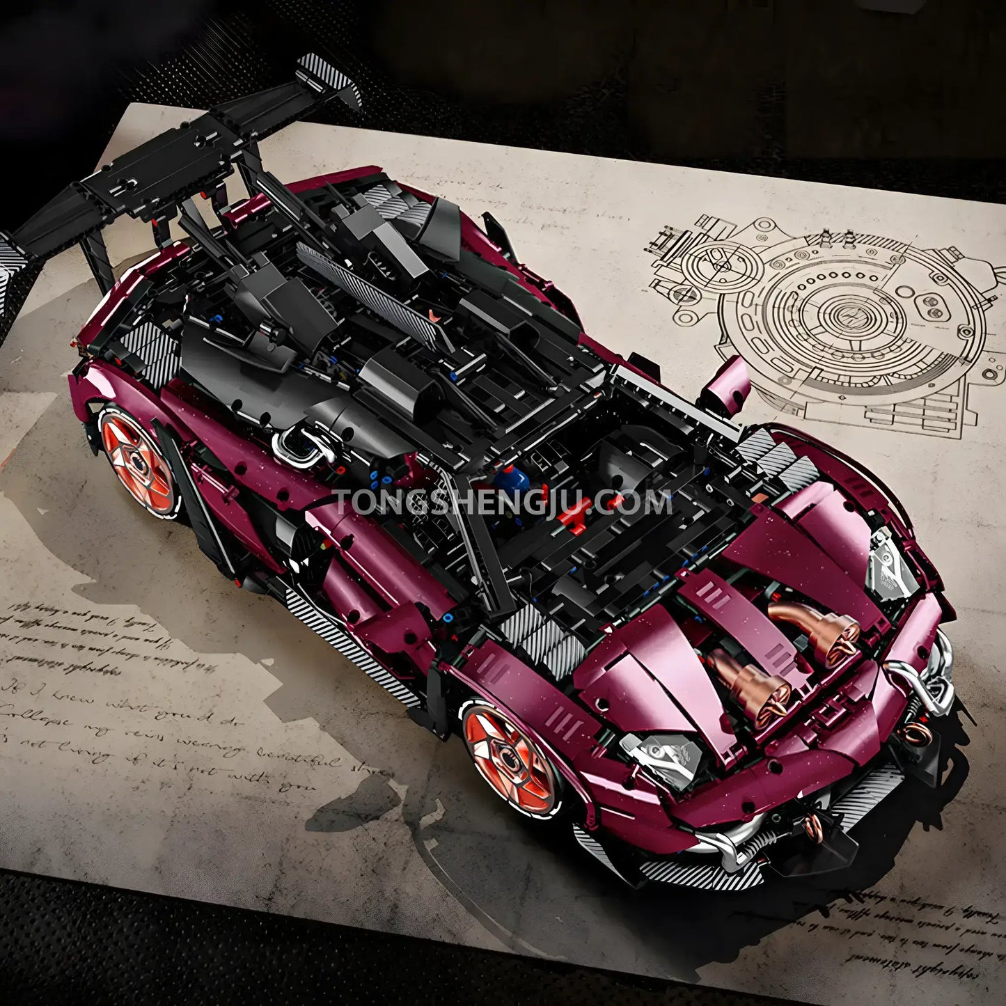 Tongshengju Technic Lambo SVJ Sports Car Building Blocks Set For Adults Collectible Gift (3950PCS)