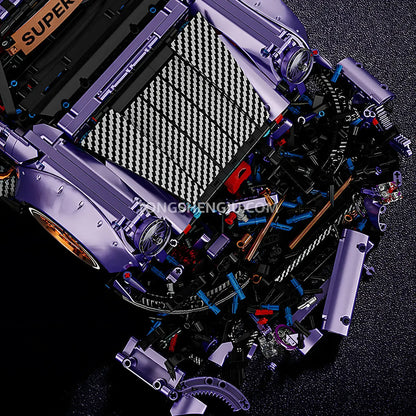 kbox 10544 porsche 964 sports car building blocks set model car creative assembly building