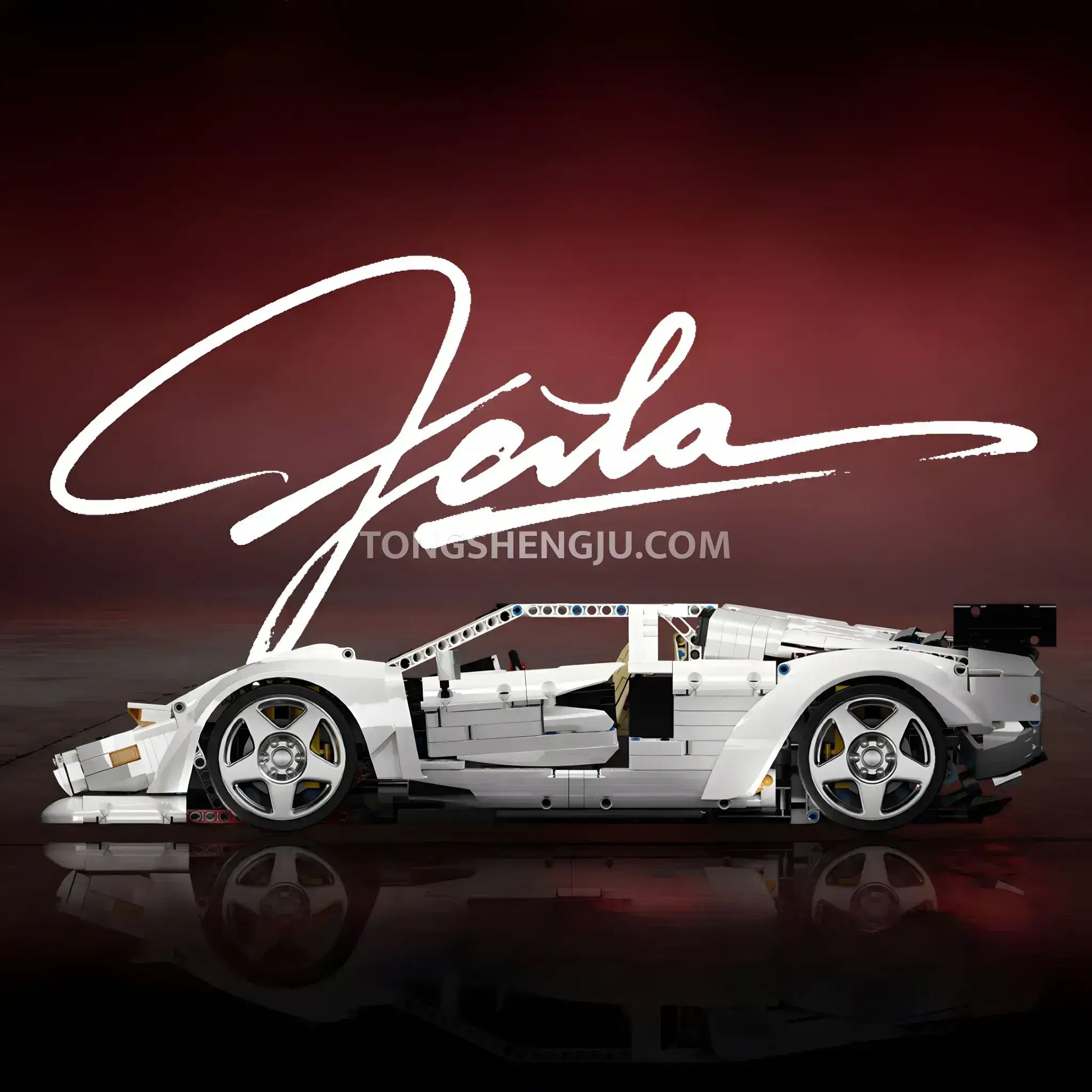 kbox 10547  technic lamborghini countach sports car building set model car compatible with lego technic series