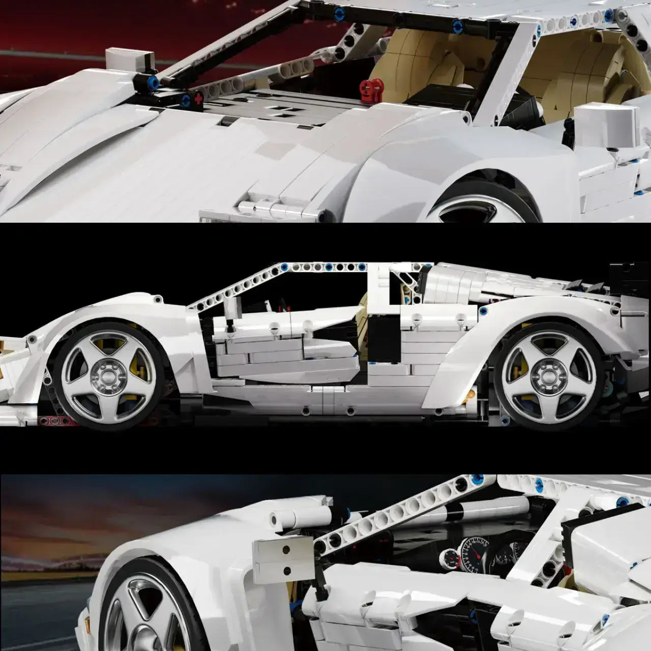 kbox 10547  technic lamborghini countach sports car building set model car creativing assembly building