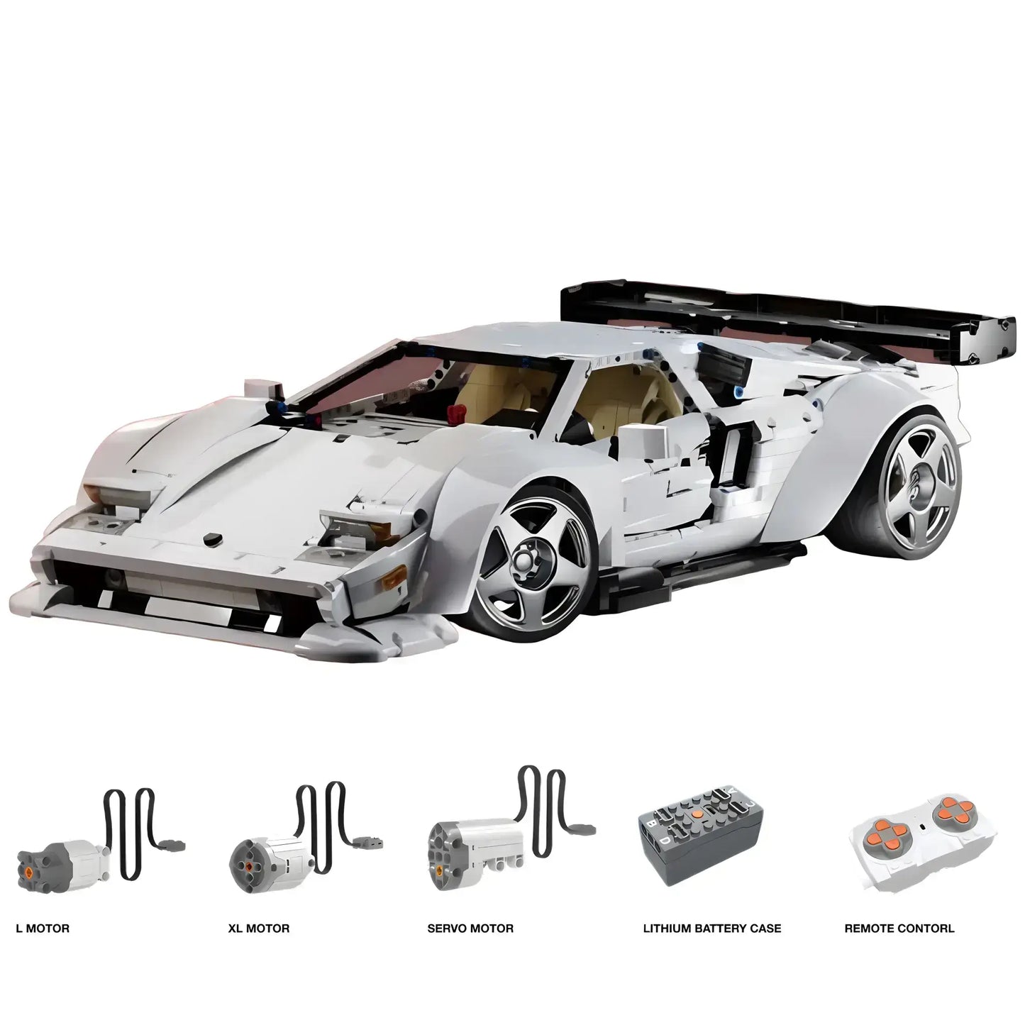 dynamic version of kbox 10547  technic lamborghini countach sports car building set model car
