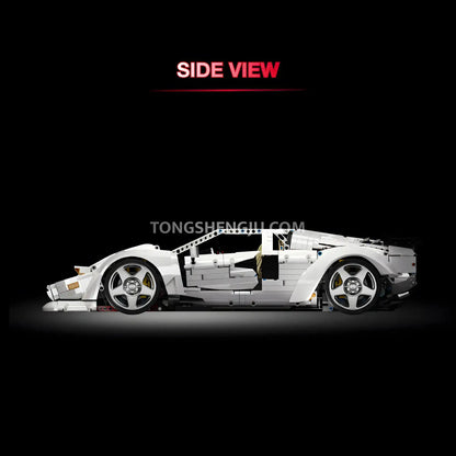 side view of kbox 10547 technic lamborghini countach sports car building set model car